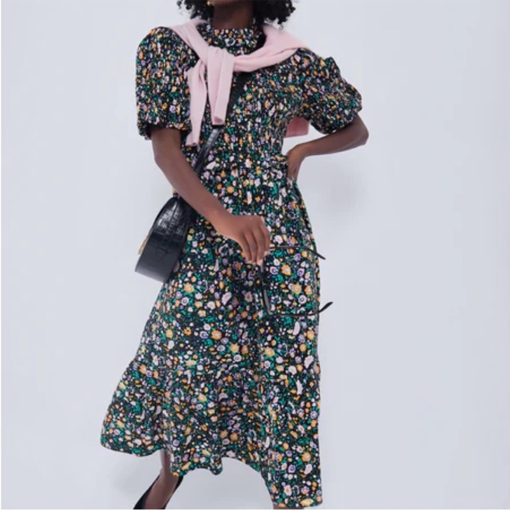 Hyacinth House Samantha Floral Midi Dress XL